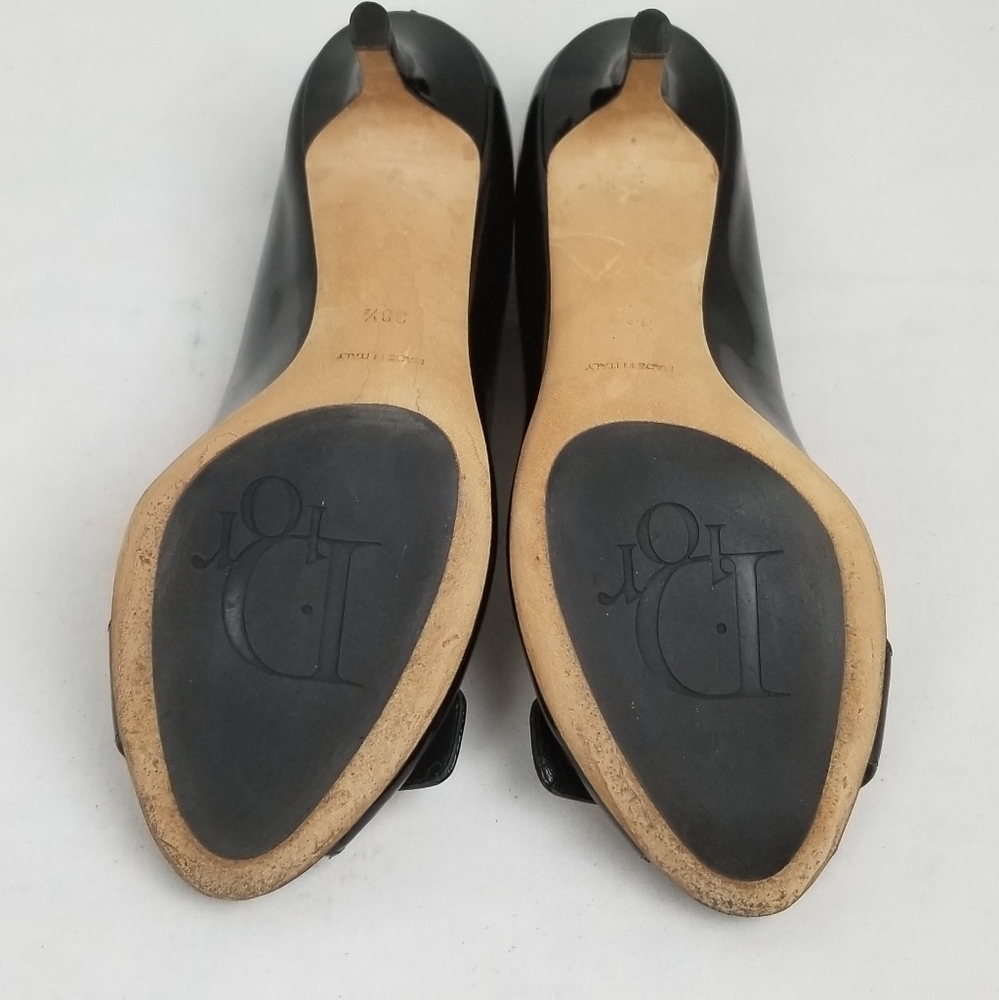 Dior Black Patent Leather Heels Pumps size 38.5 - Picture 8 of 9